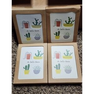 Hallmark Blank Inside Cards All Occasions Plant Succulent In Pot Lot‎ Of 4 Boxes